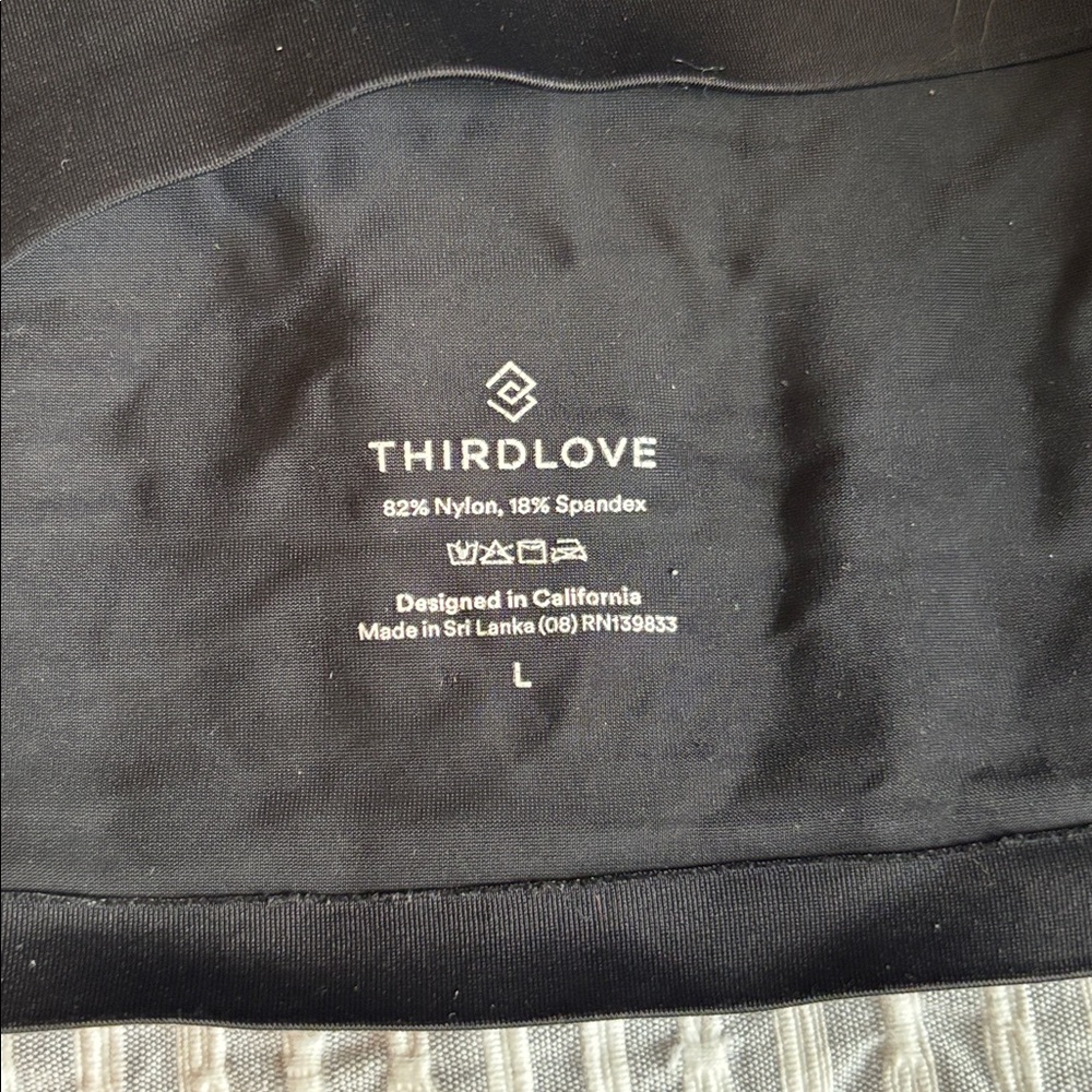 Third Love Adjustable Strap Wireless Bra, Black, … - image 3